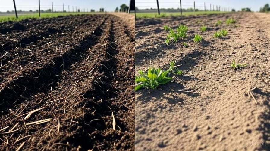Comparison of mulched vs unmulched soil for organic farming benefits