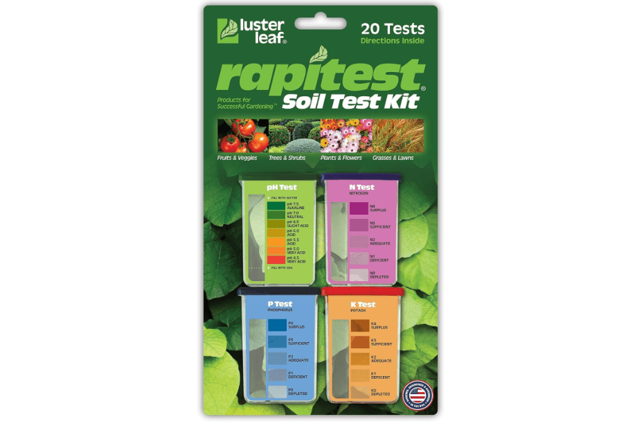 Rapitest Soil Test Kit for Gardens, Vegetables, Flowers and Lawns. USA designed and assembled soil tester completely, quickly and accurately 