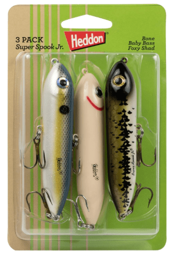 Heddon Super Spook Topwater Fishing Lure for Saltwater and Freshwater, Multi, 3-Pack