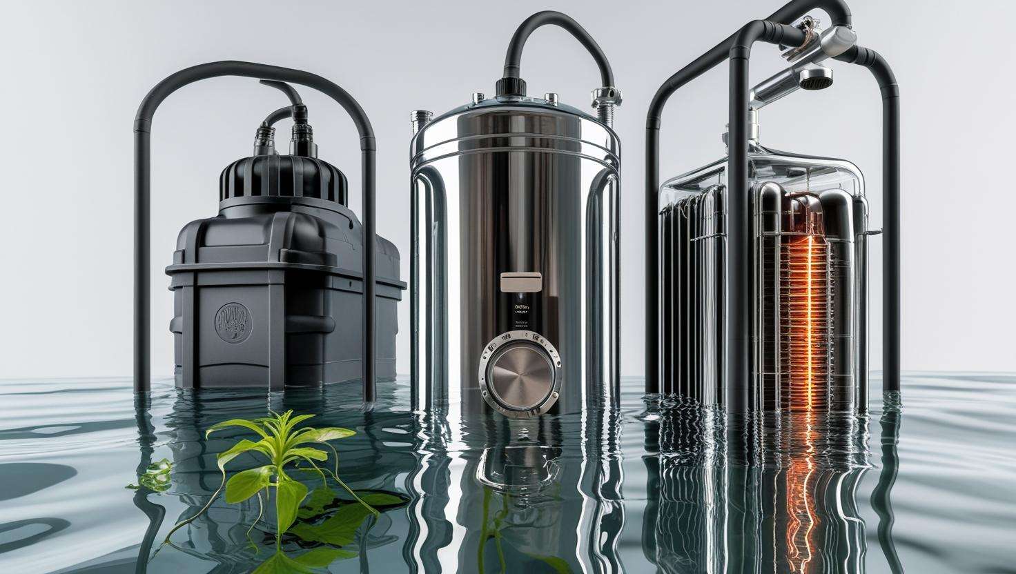 Comparison of submersible, inline, and glass hydroponic DWC heaters in a clean setup