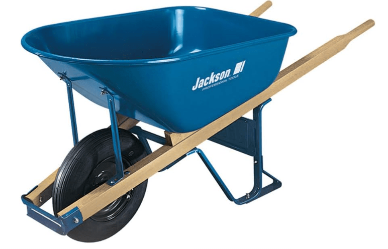 Jackson M6T22 M6T22KB Wheelbarrow, 6-Cubic Foot Capacity, Blue