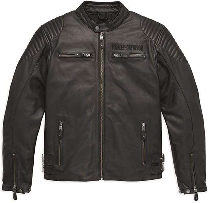 Urban Black Leather Jacket Built for Bikers Styled for the Streets