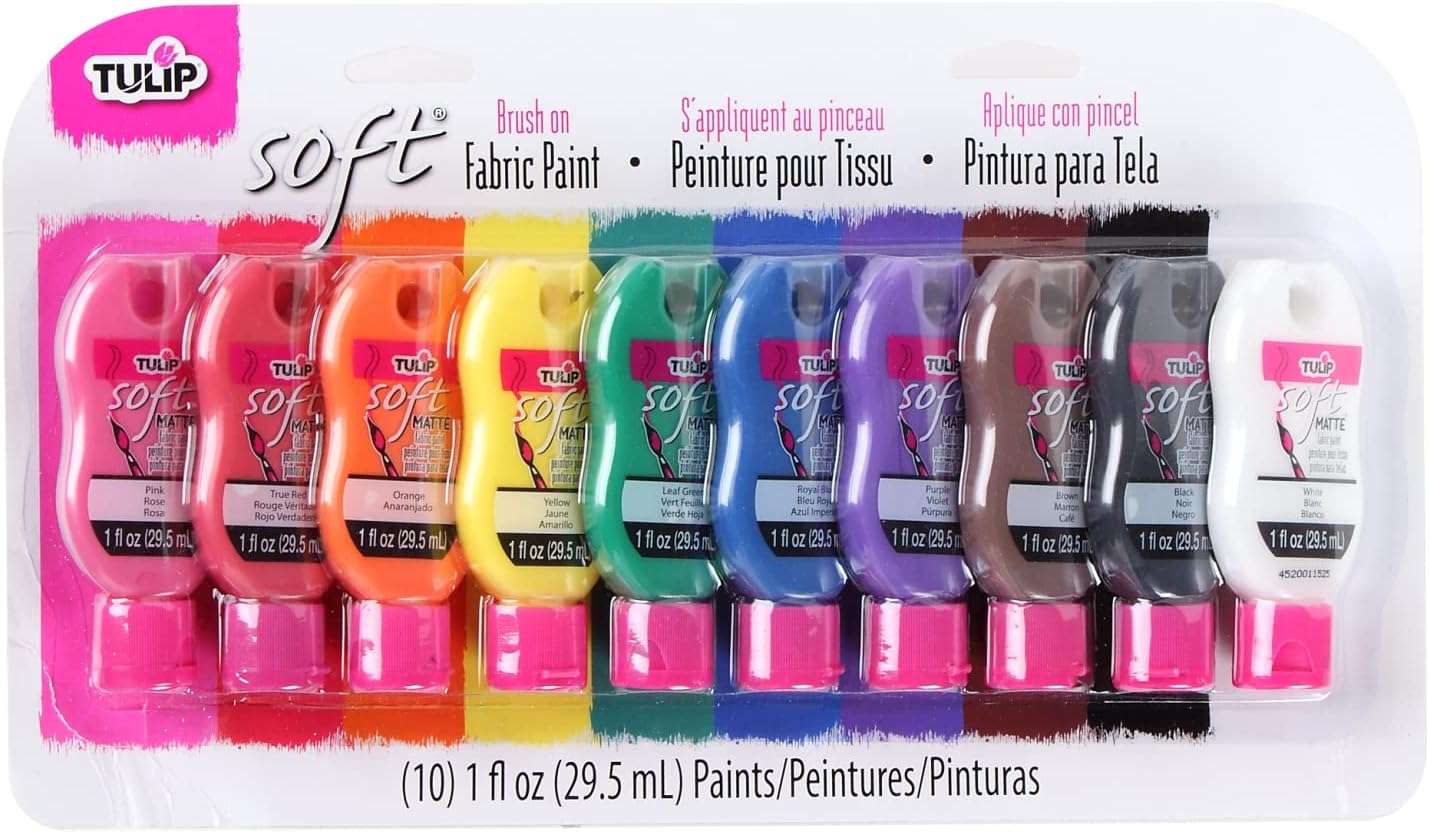 Tulip Soft Fabric Paint Kits - 10pk Rainbow