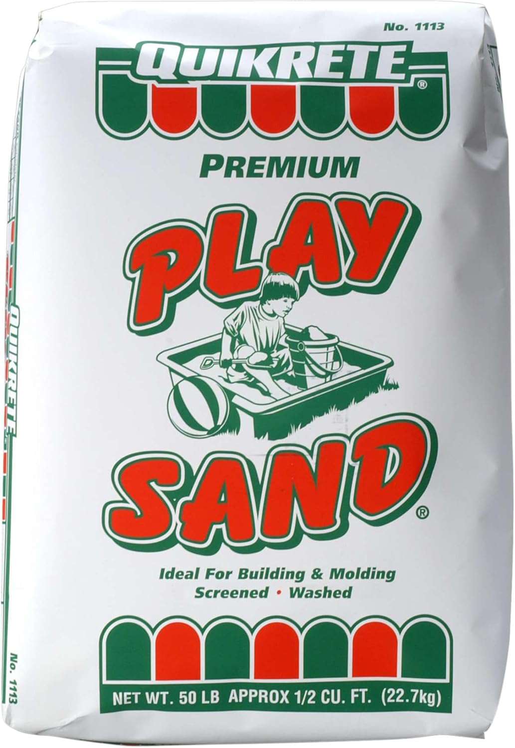 Quikrete Sandbox Play Sand – Outdoor Kids Filtered Playsand for Sand Box – Screened, Washed and Dried Tan Color - 50 Pounds
