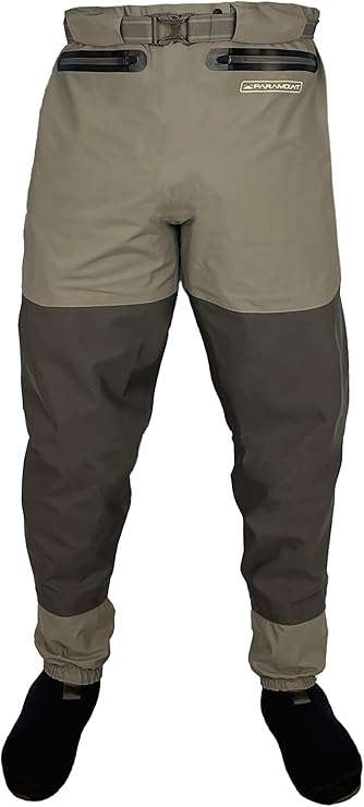 Paramount Outdoors Slate Waist High Guide Wading Pant Fly Fishing Pant Wader with Suspenders 