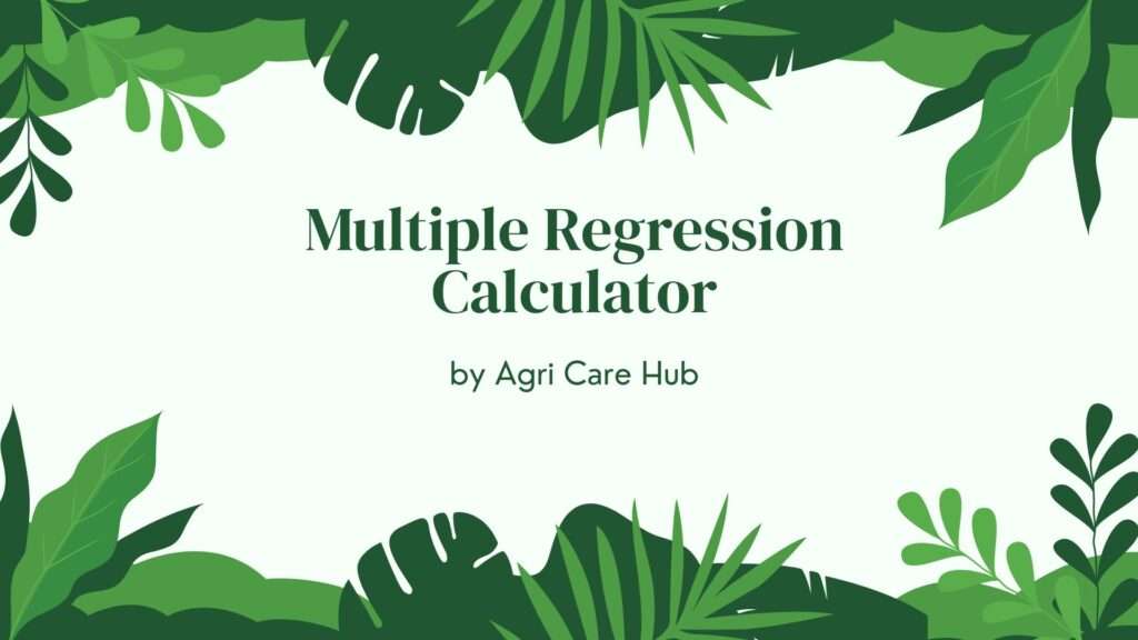 Multiple Regression Calculator