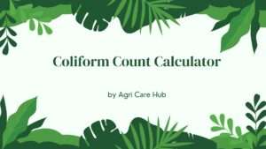 Coliform Count Calculator