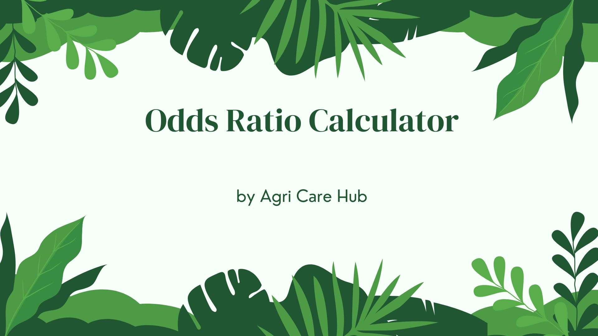 Odds Ratio Calculator - Accurate Statistical Tool