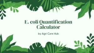 E. coli Quantification Calculator