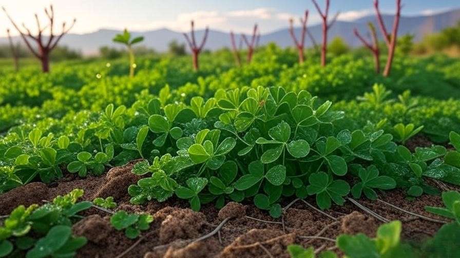 Incorporation of cover crops in desert rose rotation strategy for better soil structure and water efficiency in arid climates.
