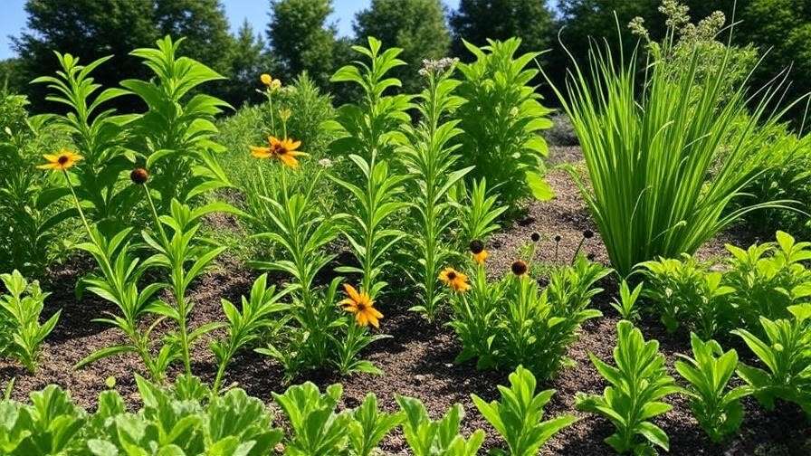 Maryland native garden replacing a lawn with reduced runoff and diverse plants like Black-Eyed Susan