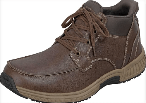 Orthofeet Men's Orthopedic Leather Verno Hands-Free Boot