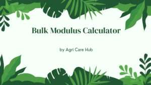 Bulk Modulus Calculator