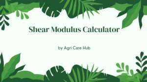 Shear Modulus Calculator
