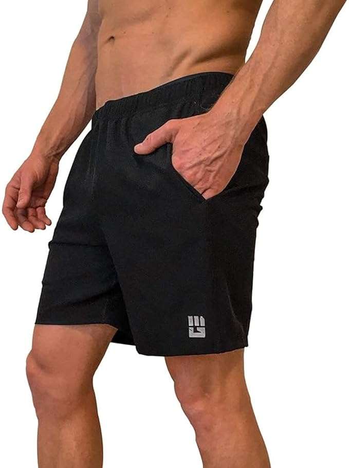 Men's Freestyle Running Shorts, Athletic Workout Apparel with 7" Inseam, Zipper Pocket for Gym, Race & Trail
