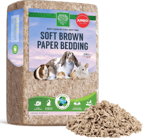 Small Pet Select Premium Small Animal Bedding, Natural Soft Paper Bedding for Small Indoor and Outdoor Pets, Made in USA, Jumbo Size 178 L Pack