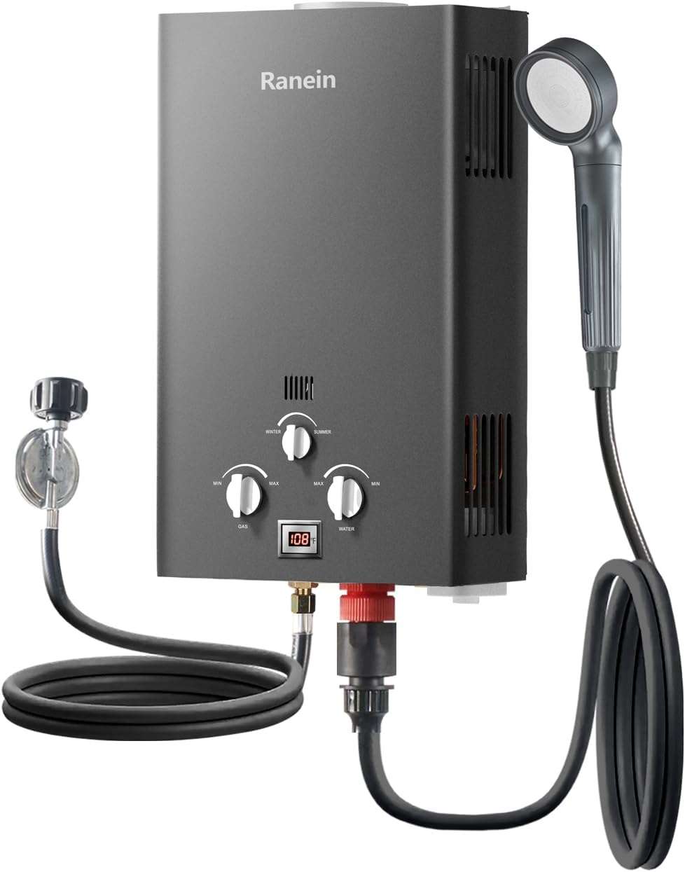 Ranein 18L Tankless Water Heater, Propane Gas, Outdoor Up to 4.74 GPM, 85,300 BTU On-Demand Instant Hot Water Heater