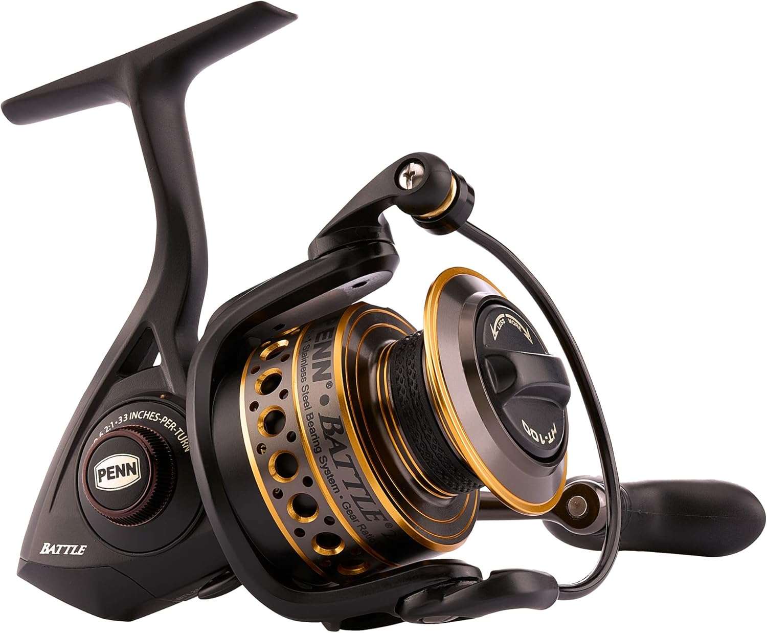PENN Battle Spinning Reel Kit, Size 5000, Includes Reel Cover and Spare Anodized Aluminum Spool, Right/Left Handle Position, HT-100 Front Drag System
