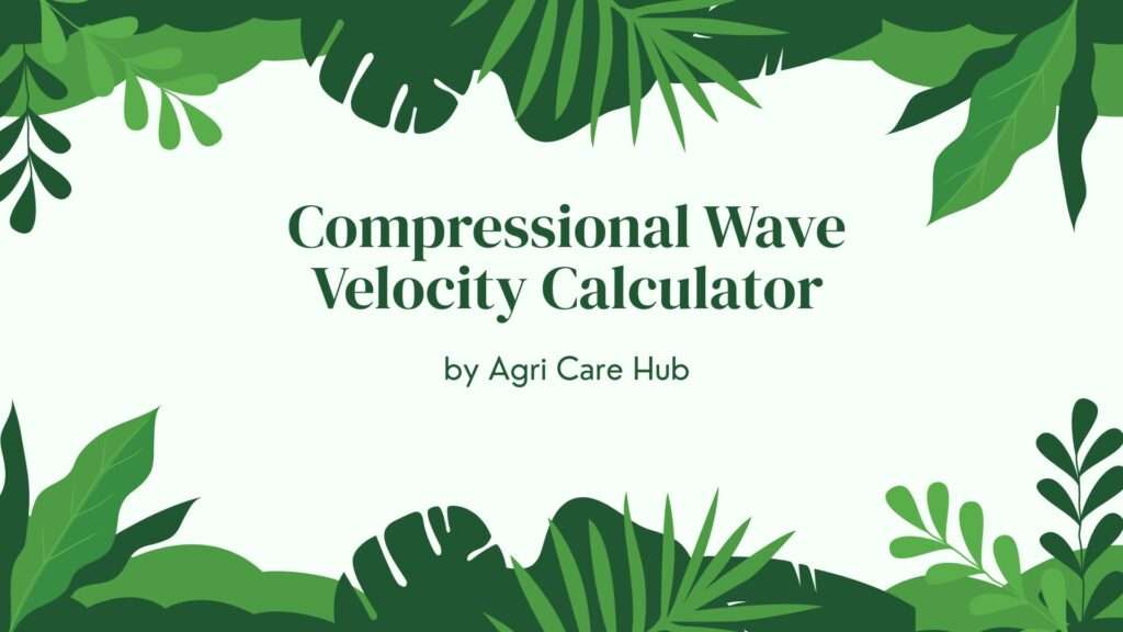 Compressional Wave Velocity Calculator