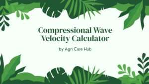 Compressional Wave Velocity Calculator
