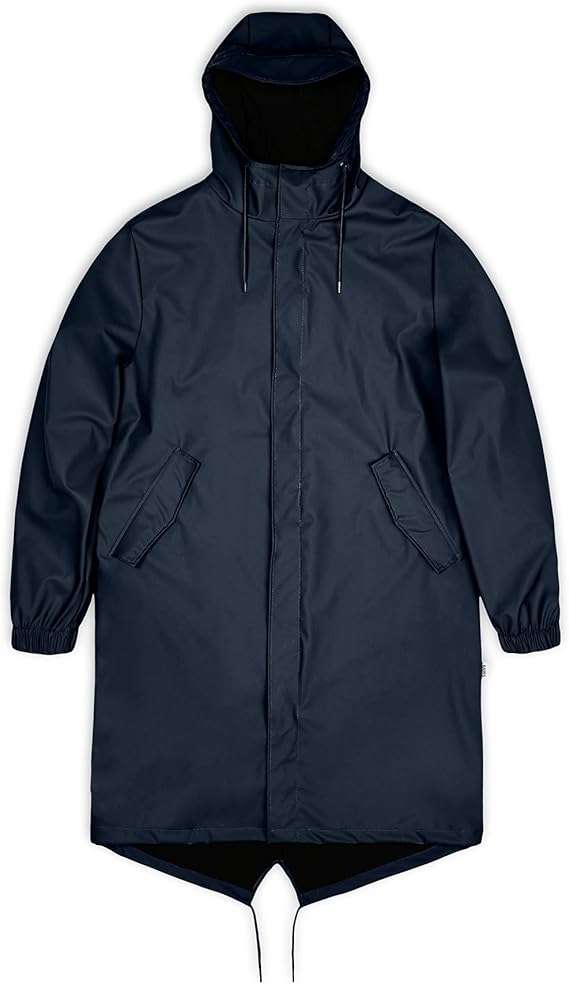 RAINS Fishtail Parka Coat for Men and Women - Waterproof jacket with Elasticated cuffs 