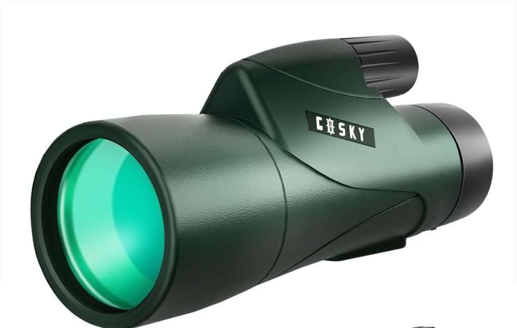  Gosky 12x55 HD Monocular Telescope with BAK4 Prism & FMC Lens, Lightweight with Smartphone Adapter - For Bird Watching, Hunting, Hiking, Traveling
