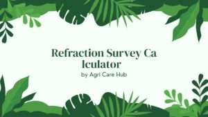 Refraction Survey Calculator