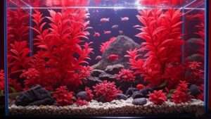 red aquarium plants