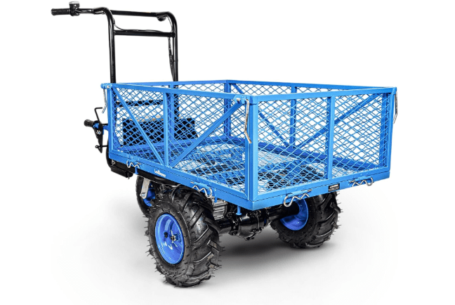 Landworks AGM Electric Utility Cart - 500W Lead-Acid Battery-Powered Power Wagon, 500 lbs Load Capacity & 1000 lbs Towing, Heavy-Duty Motorized for Garage, Warehouse, and Outdoor Use