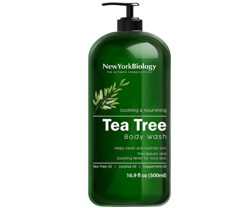 New York Biology Tea Tree Body Wash for Men and Women - Moisturizing Body Wash Helps Soothe the Skin - Refreshing and Hydrating Cleanser for Body and Feet 