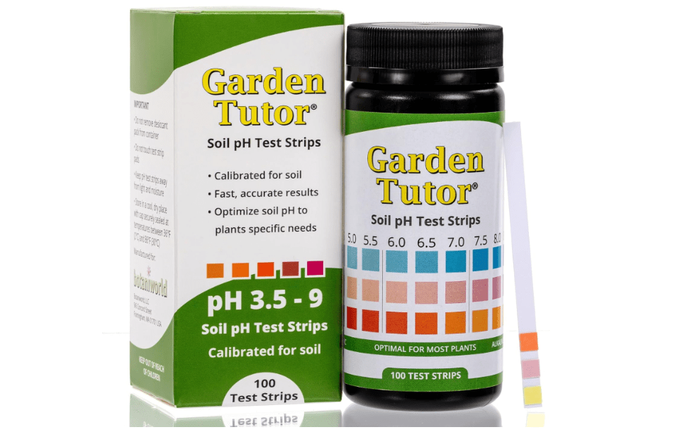 Garden Tutor Soil pH Test Kit – 100 Strips with AI-Powered Web Reader – Accurate Testing for Lawn, Garden & Compost – pH 3.5–9 