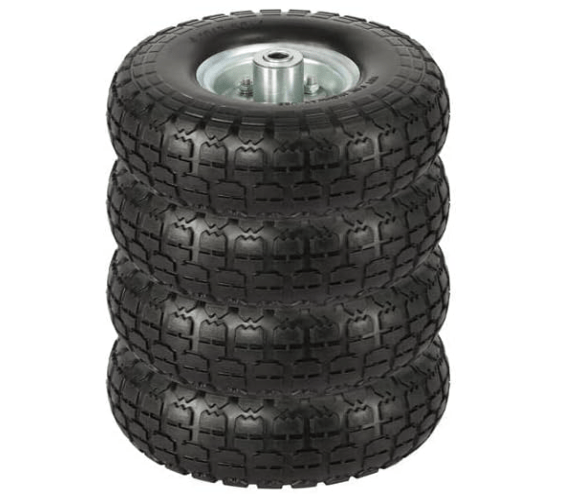 Yaheetech Solid Wheelbarrow Tires Sack Truck Cart Wheel 5/8-inch Bearings for Wagon/Lawn/Garden/Beach/Trolley/Snowblower/Generator/Hand Cart 12 Pack 10-inch