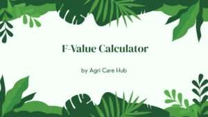 F-Value Calculator