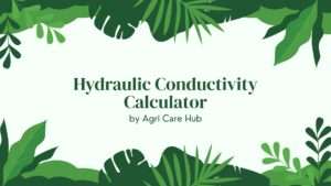 Hydraulic Conductivity Calculator