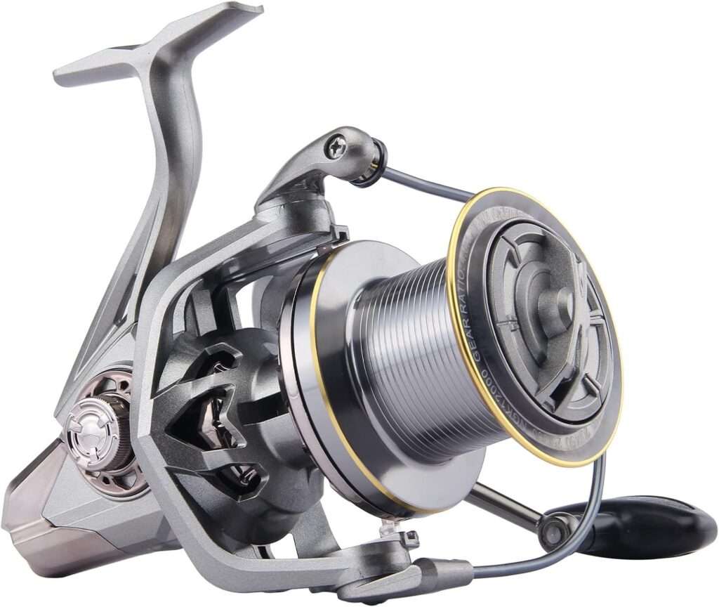 
HAUT TON Spinning Reel 8000/9000/10000/12000/14000,6+1BB Metal Surf Fishing Reels,4.8:1 Gear Ratio 55lbs Drag Heavy Long Casting Inshore Saltwater Monster Fish