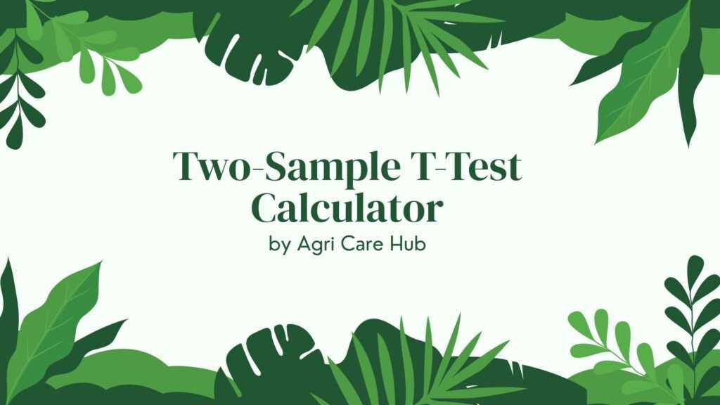 Two-Sample T-Test Calculator Tool