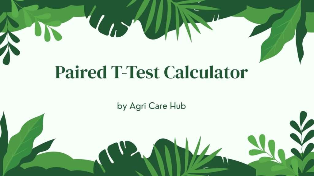 Paired T-Test Calculator Calculator