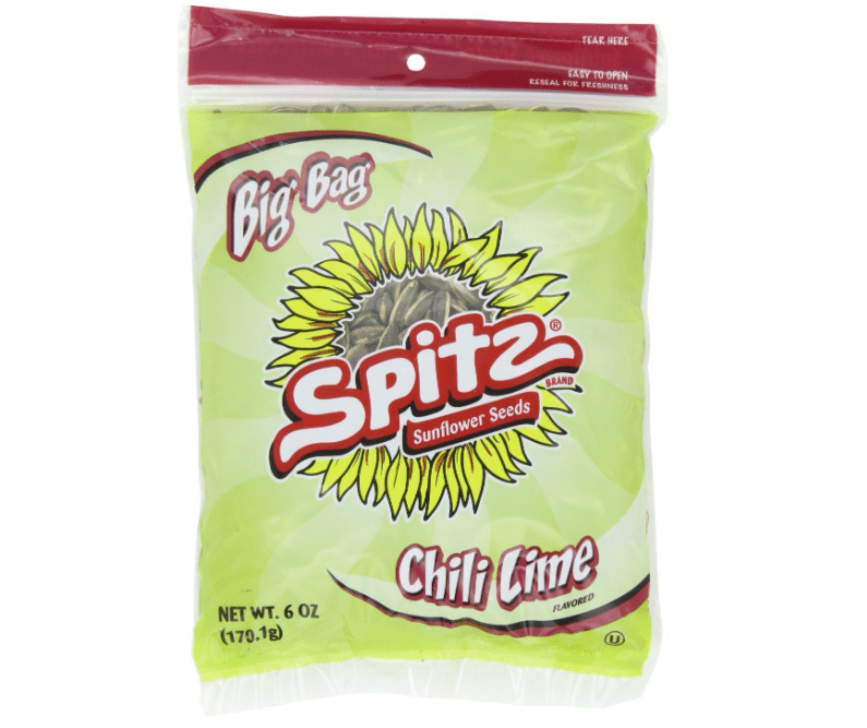 Spitz, Sunflower Seeds, Chili Lime Flavored, Big Bag, 6oz Bag (Pack of 4) 