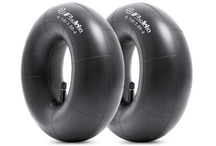 Heavy Duty 2 PCS 4.10/3.50-4 Replacement Inner Tubes with TR13 Valve Stem Compatible with Wheelbarrows, Mowers, Hand Trucks and More 3.50-4 4.10-4 Tire Tubes