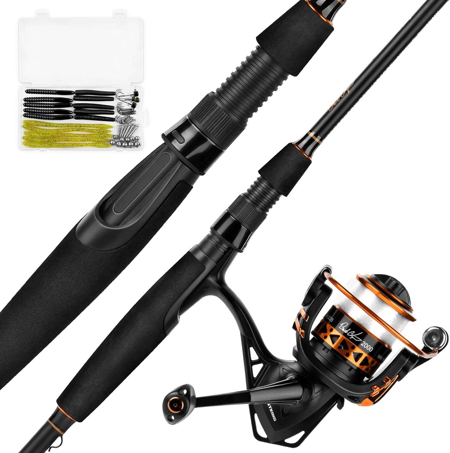 KastKing Brent Chapman Baitcasting Reel and Rod Combo, Tailored Tackle Kits, Pre-spooled Design, IM6 Graphite 2Pc Blanks, 5 + 1 Ball Bearings, Aluminum Oxide Ringed Stainless Steel Guides, EVA Handles