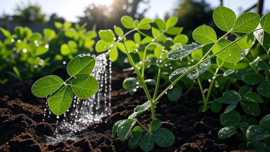 Efficient drip irrigation for caring organic peanut plants sustainably