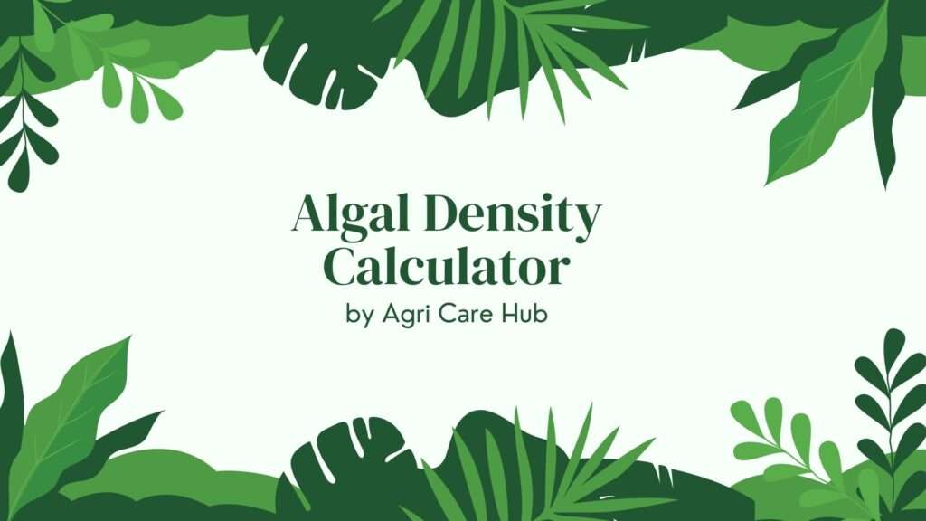 Algal Density Calculator