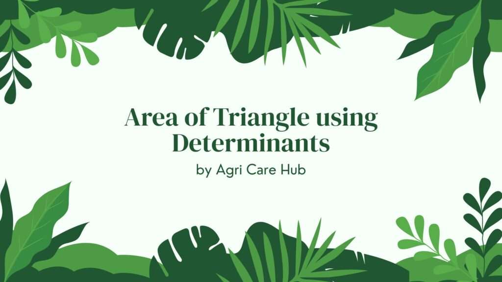 Area of Triangle using Determinants