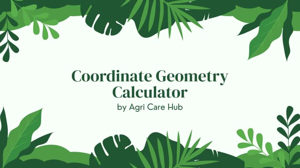 Coordinate Geometry Calculator