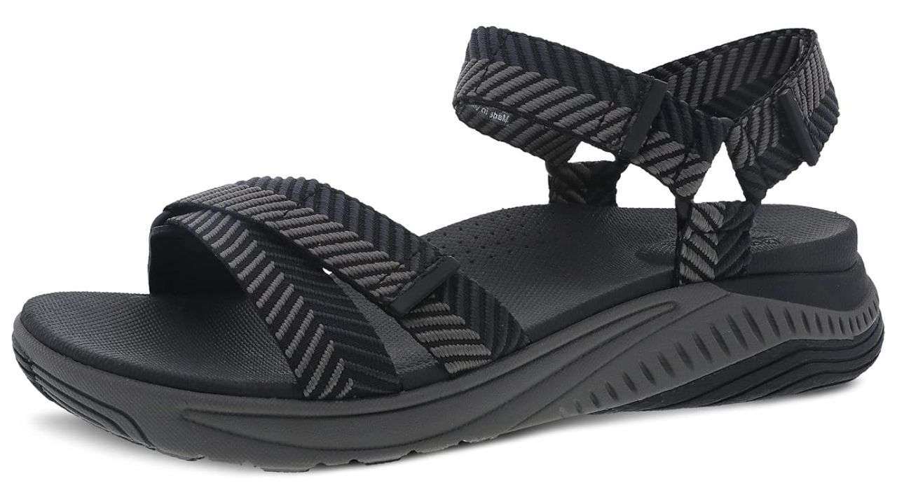 Dansko Racquel Fully Adjustable Sport Sandal for Women – Lightweight EVA Midsole and Rubber Outsole – Natural Arch Technology for Added Support – Hook and Loop Closures