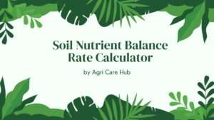 Soil Nutrient Balance Rate Calculator