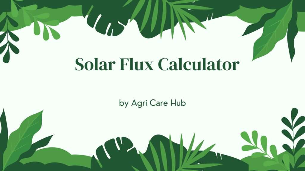 Solar Flux Calculator
