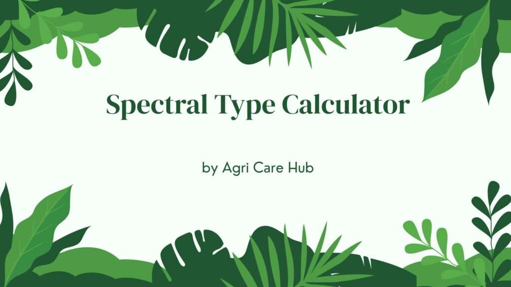Spectral Type Calculator