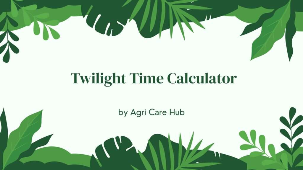 Twilight Time Calculator