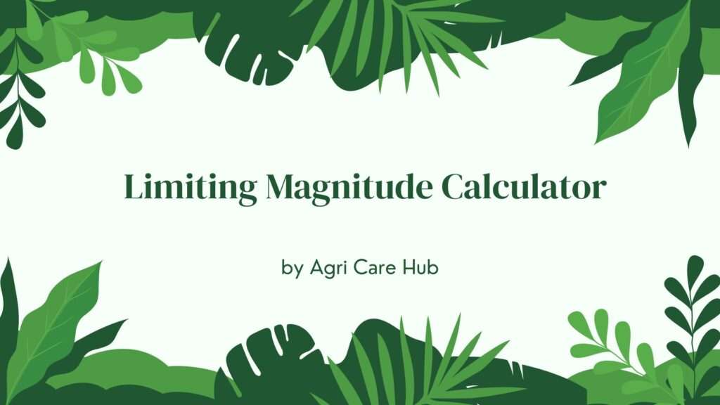 Limiting Magnitude Calculator